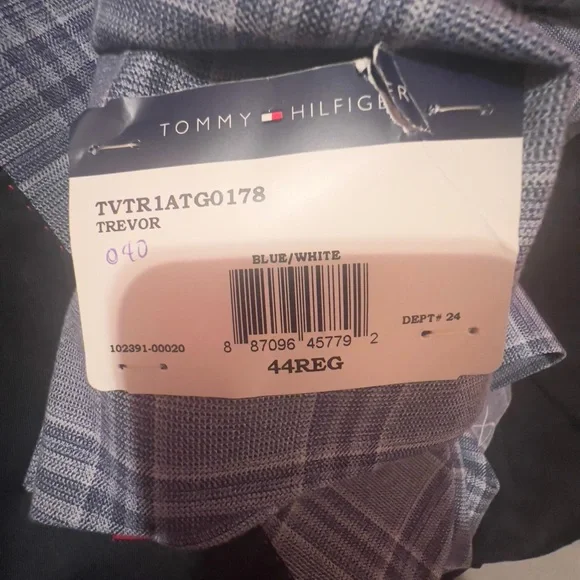 Tommy Hilfiger Charcoal Plaid Blazer